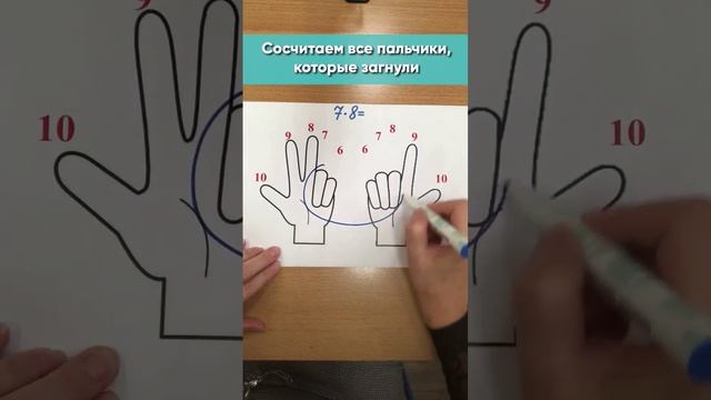Как умножать на 6, 7, 8 и 9 с помощью пальцев? смотреть онлайн