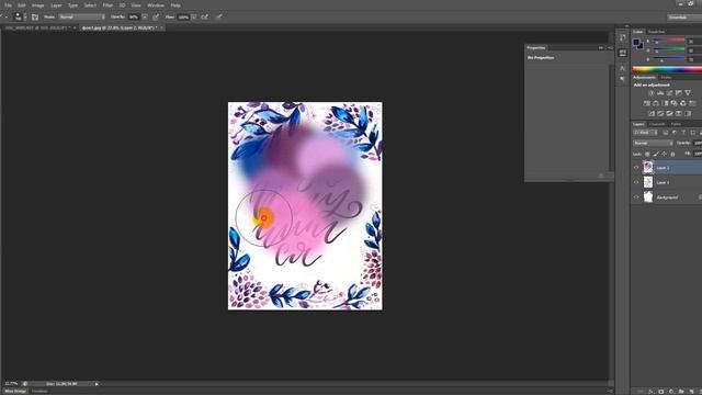 Цветной леттеринг акварельный эффект в фотошоп Photoshop смотреть онлайн