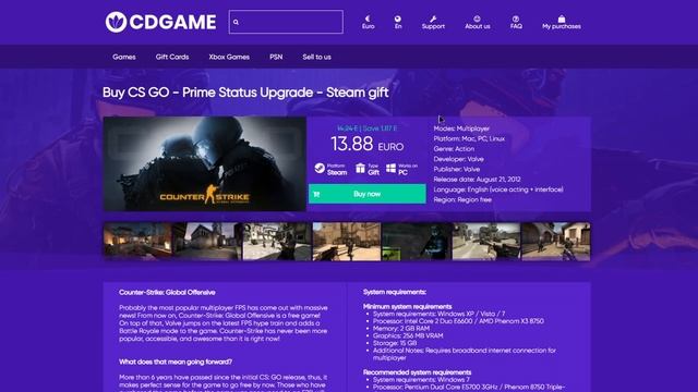 ГДЕ КУПИТЬ CS:GO ПРАЙМ?? НОВЫЙ СПОСОБ ПОКУПКИ КС ГО PRIME ЗА 96 РУБЛЕЙ?!! Проверка магазинов #96 смотреть онлайн