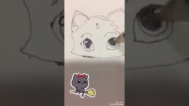 Как нарисовать Аниме кошку. How to draw Anime cat ? смотреть онлайн