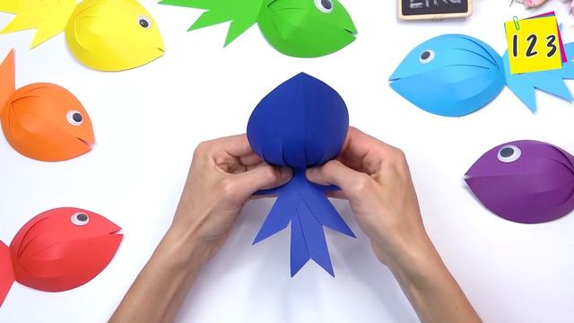 Craft ideas - Paper FISH | Paper TOYS смотреть онлайн