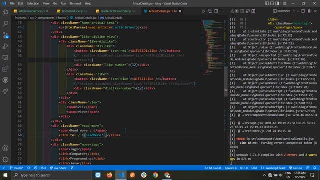 MERN STACK Multi Author Blog article details show React Node Express mongodb #89 смотреть онлайн