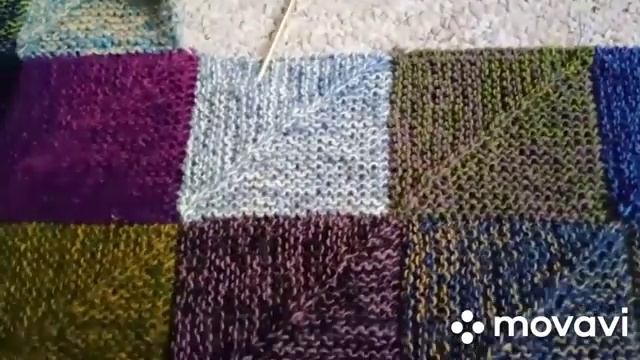 ПЛЕД СПИЦАМИ В ТЕХНИКЕ ПЕЧВОРК смотреть онлайн