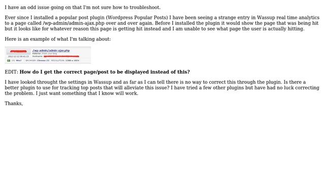 Wordpress: Odd /wp-admin/admin-ajax.php entries showing in Wassup (2 Solutions!!) смотреть онлайн