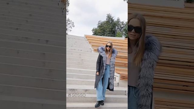 Парка удлиненная Kimberly черная смотреть онлайн