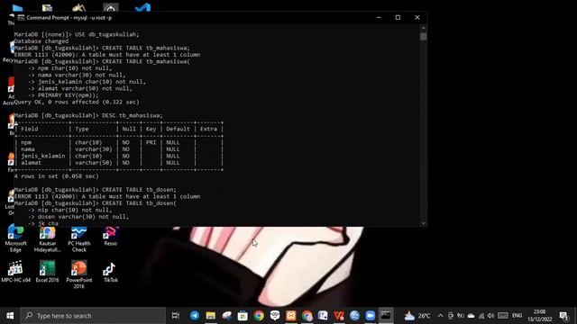 Tutorial Pembuatan Database dan Table pada MySQL (CMD) смотреть онлайн