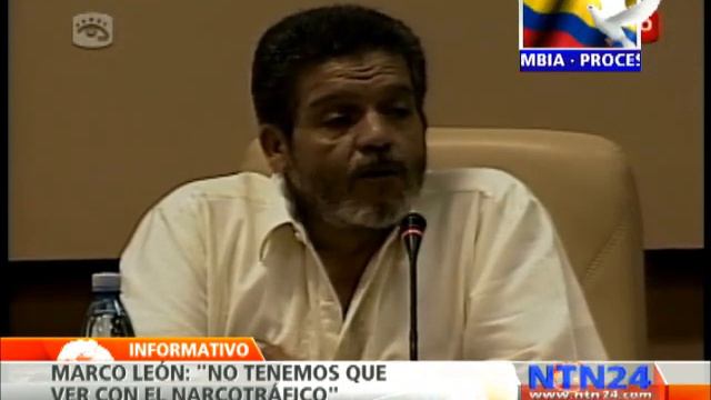 "No tenemos que ver con el narcotráfico": miembro de las FARC Marco León смотреть онлайн