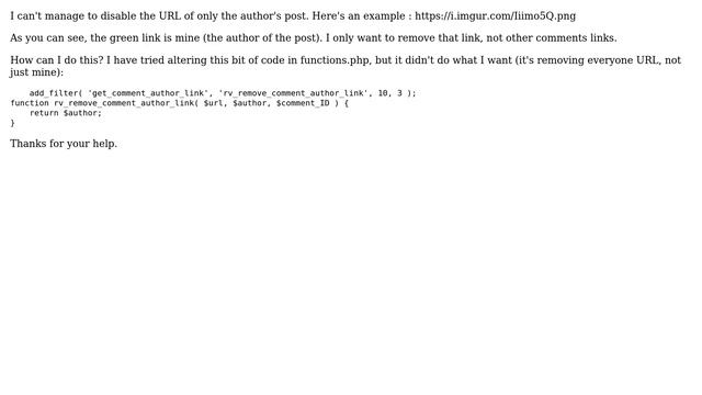 Wordpress: Remove the URL author of post on all comments (2 Solutions!!) смотреть онлайн