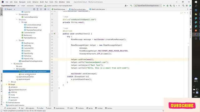 How to send email in Spring Boot - REST API (using Thymeleaf HTML File) | Self-code смотреть онлайн