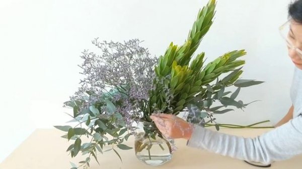 Anthurium and Leucadendron flower arrangements