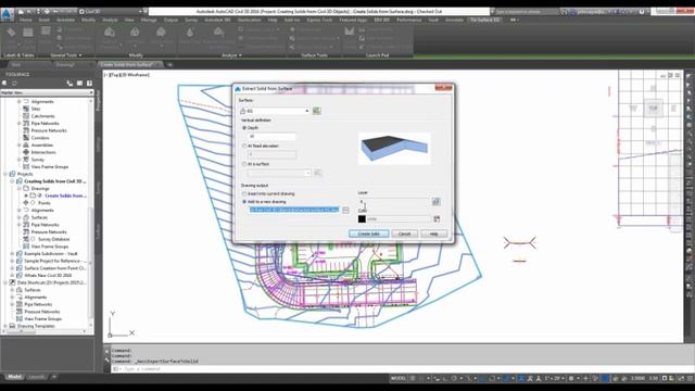 Autodesk AutoCAD Civil 3D - solids from civil 3d objects video смотреть онлайн