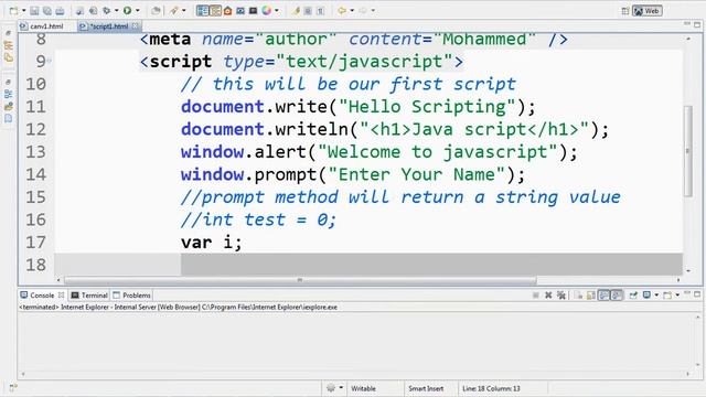 Internet development Javascript 1 By Dr Mohammad Ishtay смотреть онлайн