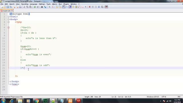 1.1 PHP Control statements - Part 1 смотреть онлайн