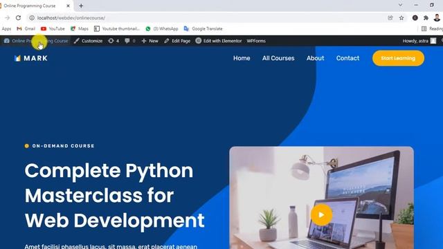 2022 - How to Create Online Course Website like Udemy in WordPress, Elementor, Astra Theme for FREE смотреть онлайн