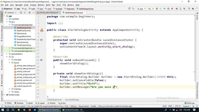 How to Use Alert Dialog in Android Studio Beginners смотреть онлайн