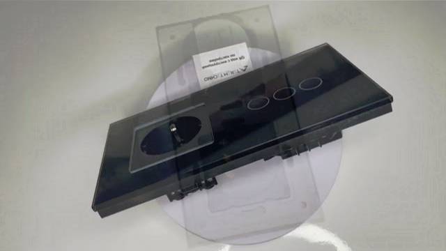 Розетка и умный WiFi выключатель Terem Techno тройной с Алисой стеклянный черный VK-3-ROZ-чер смотреть онлайн