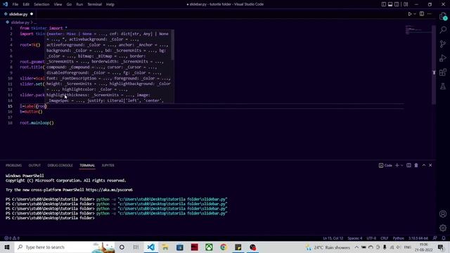 Sliderbar and message box in tkinter python (exercise) #python #gui #coding #programming смотреть онлайн