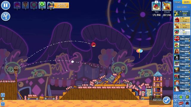 Angry Birds Friends on Facebook Amusement Pork Level 3 No Power Ups 3 Stars Nov 23 2017 смотреть онлайн