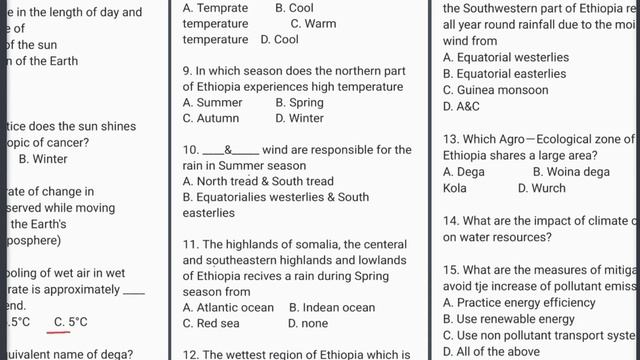 Freshman Geography Chapter 5 questions (The Climate of Ethiopia and the Horn) смотреть онлайн