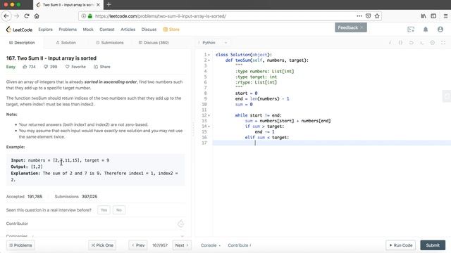 LeetCode in Python 167. Two Sum - Michelle小梦想家 смотреть онлайн