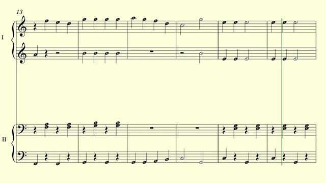 Jingle Bells - 4 hands Easy Piano Notes Free with Note Names (Piano Duet Notes with Letters) смотреть онлайн