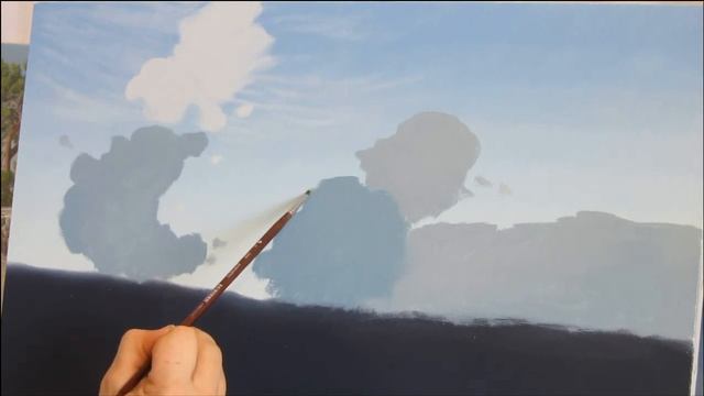 Как нарисовать облака, живопись маслом, мастеркласс. смотреть онлайн