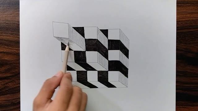 How to Draw Chess Pyramid on Paper - Easy 3D Trick Art Drawing смотреть онлайн