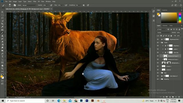 Dark Forest ,Digital Photoshop Manipulation Speed Art смотреть онлайн