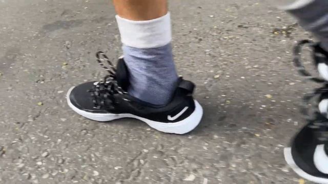 Sneakers with Boots Laces Preview: NIKE Vapor Lite Black On Feet смотреть онлайн