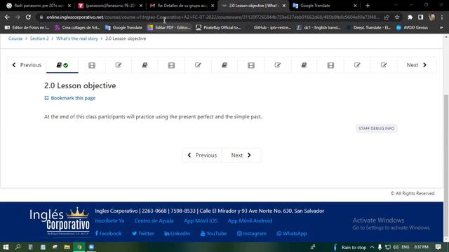 Ingles Corporativo-07/11 Day 5 Simple Past and Present Perfect смотреть онлайн