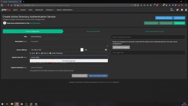 Graylog - LDAP / Active Directory (SSL)
