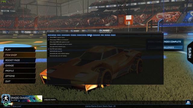 See your Rocket League MMR ingame with BakkesMod (PC - Steam+Epic) смотреть онлайн