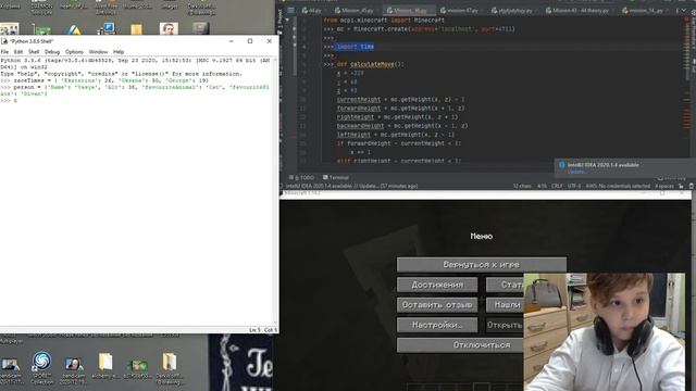 Программируем с Minecraft Создай свой мир с помощью PYTHON Ch 9 p 234 236 смотреть онлайн
