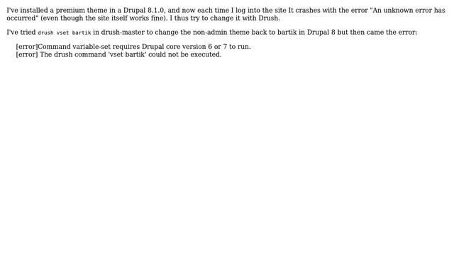 Drupal: How do I change the default theme with Drush-master? смотреть онлайн