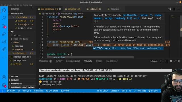 AM Coder - Advanced EJS in ExpressJS - Using Functions to Simplify your Templates смотреть онлайн