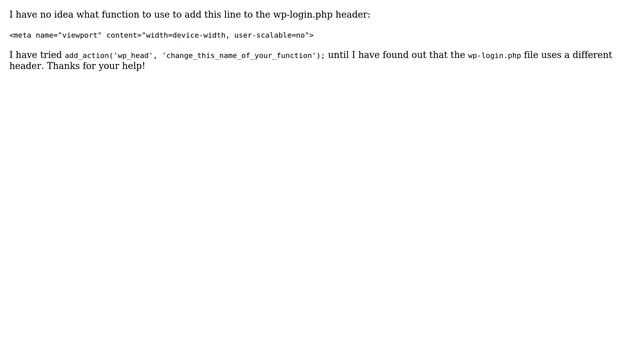 Wordpress: How to add some lines to the wp-login.php header via functions.php? смотреть онлайн