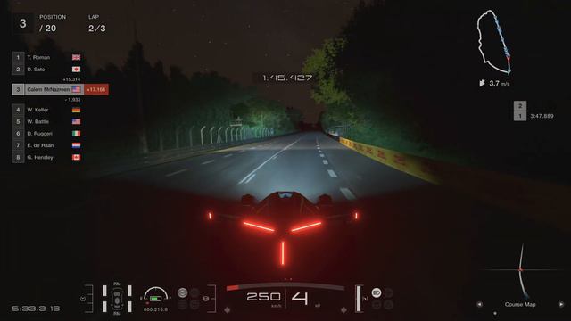 Gran Turismo 7 | Lamborghini Lambo V12 VGT Tuned Gr.1 - Le Mans Circuit De La Sarthe Night [4KPS5]