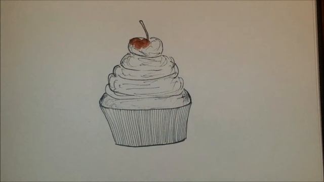 Sketch 45 - How to sketch a cupcake смотреть онлайн