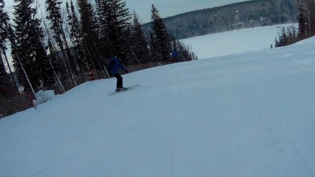 горнолыжка Павловка. Павловский парк. Павловка. Катание на горных лыжах.