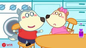 Wolfoo and Lucy Playing on the beach with Dad - Wolfoo's Family Fun Playtime | Wolfoo Family