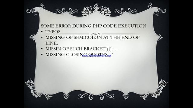 Common php error смотреть онлайн