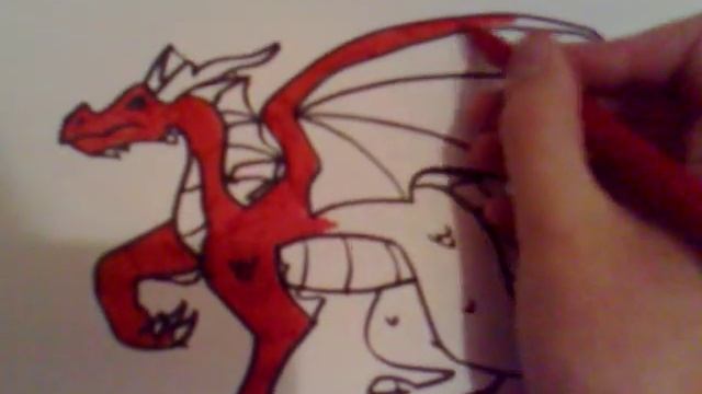 Drawing a Cartoon Red Dragon смотреть онлайн