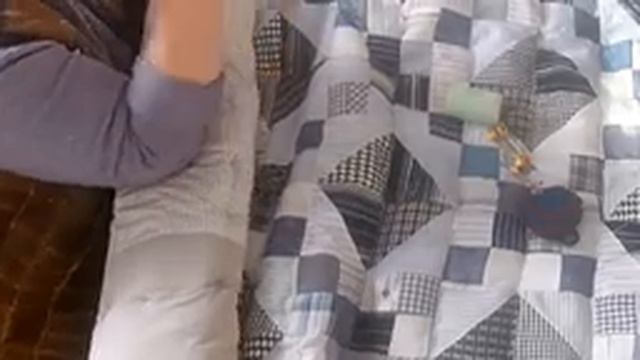 Одеяло из мужских рубашек. Лоскутное шитьё.( часть2) смотреть онлайн