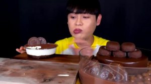 ASMR 달달구리 초콜릿 파뤼??초콜릿 아이스크림 푸딩 티라미수 초코케이크 말아먹방_!Chocolate Party? Choco Ice cr