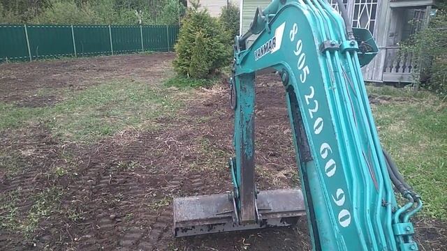 Выравнивание участка, планировка участка мини экскаватор Рощино. смотреть онлайн