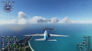 Микрософт флай симулятор 2020 красивая посадка на остров Мидуэй