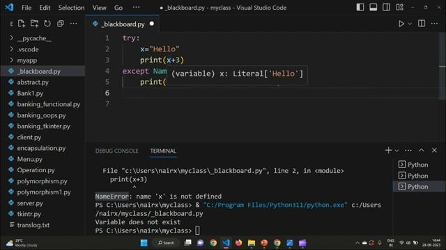 #12 - Exception Handling in Python смотреть онлайн
