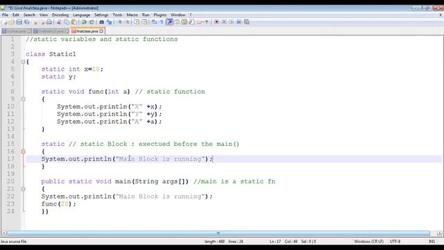 Static - Java смотреть онлайн