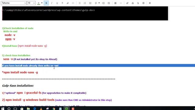 2018 Gulp- sass , node.js and npm Installation Windows10 All Solved. смотреть онлайн
