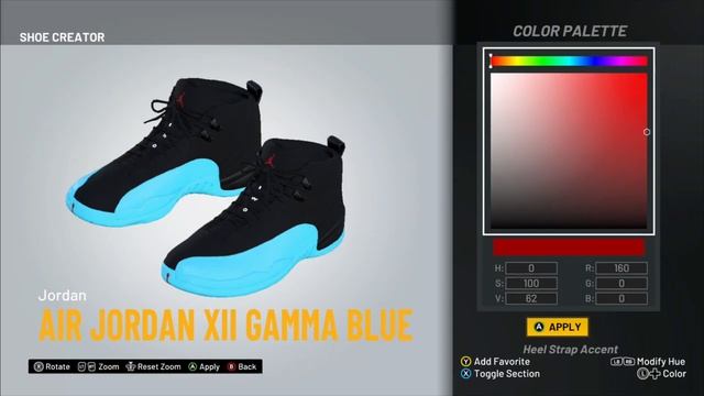 HOW TO MAKE Air Jordan 12 "Gamma Blue" IN NBA 2K21! NBA 2K21 Shoe Creator смотреть онлайн